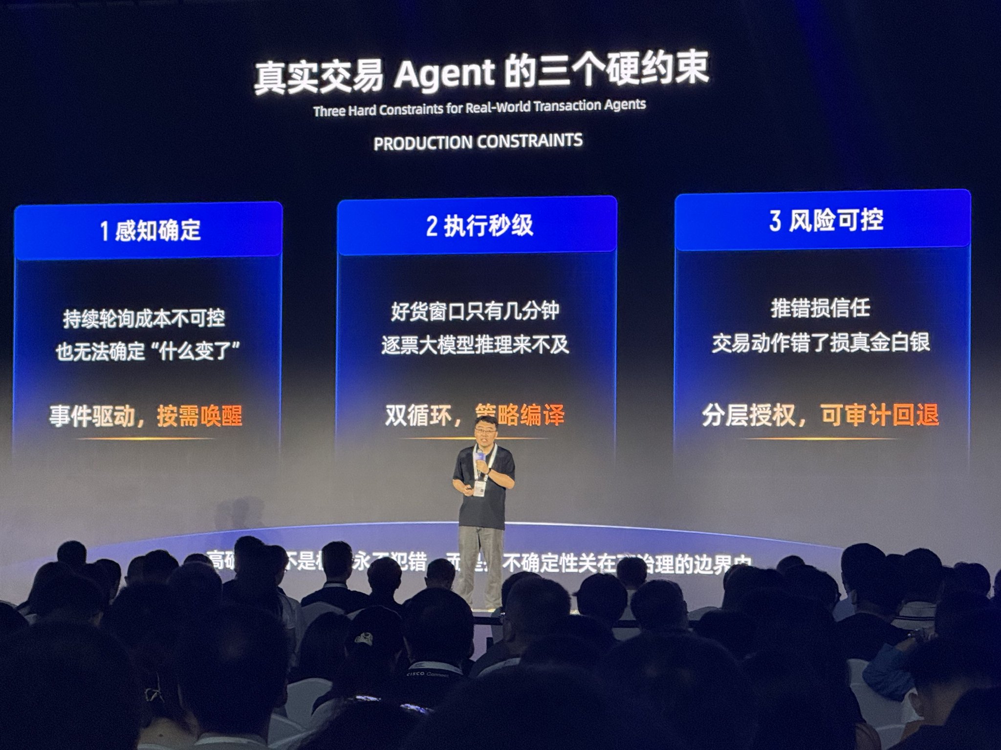 满帮集团AI算法总监高艺铭正在演讲 时代财经摄