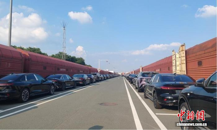 中国汽车物流铁路发运中心。(主办方供图)